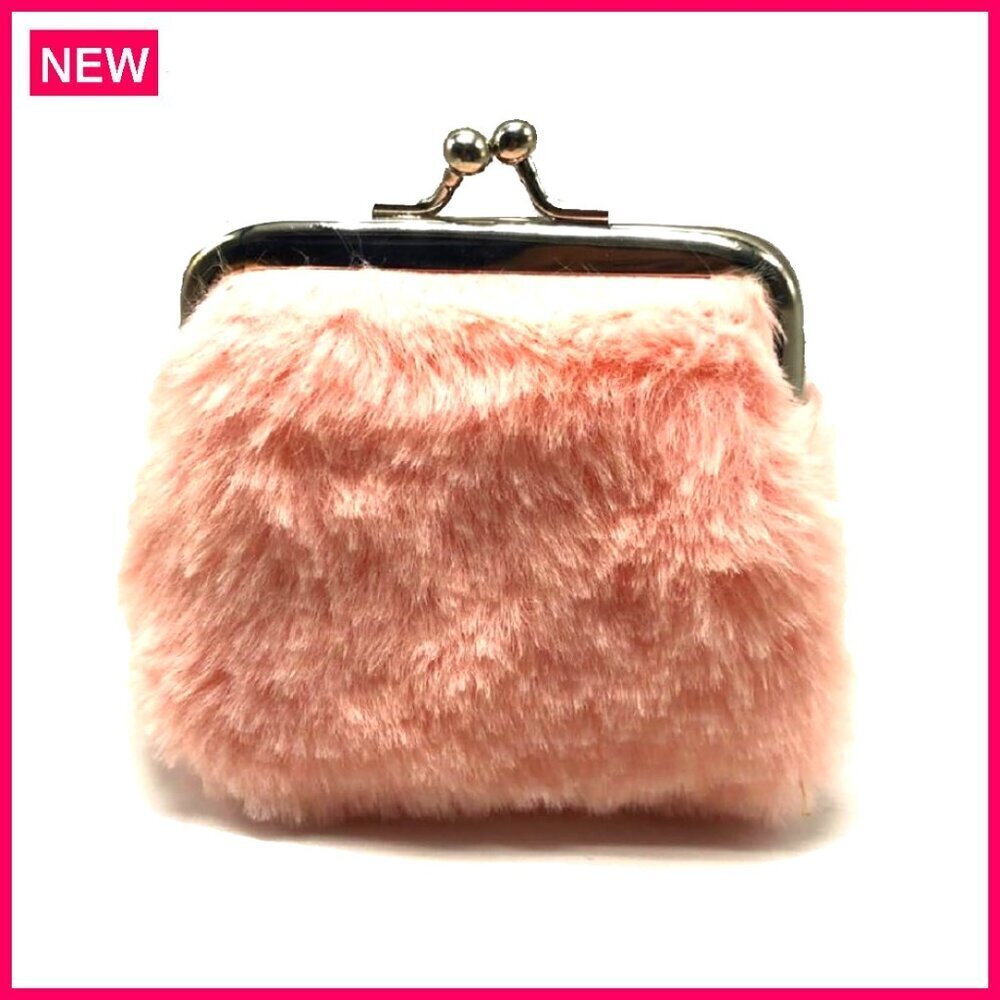 Mini Kiss-Lock Plush Coin Purse, Perfect for Kids Small Items and Gifts